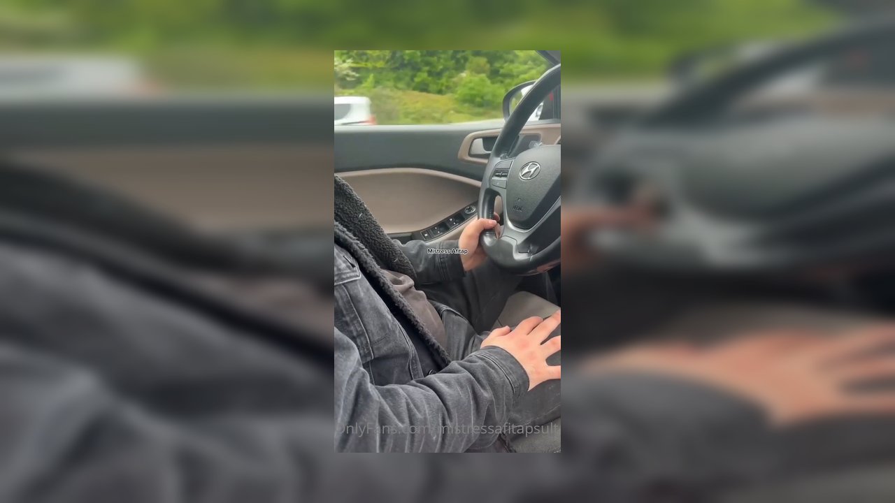 One behind cleaning the shoes Nd Sissy driving