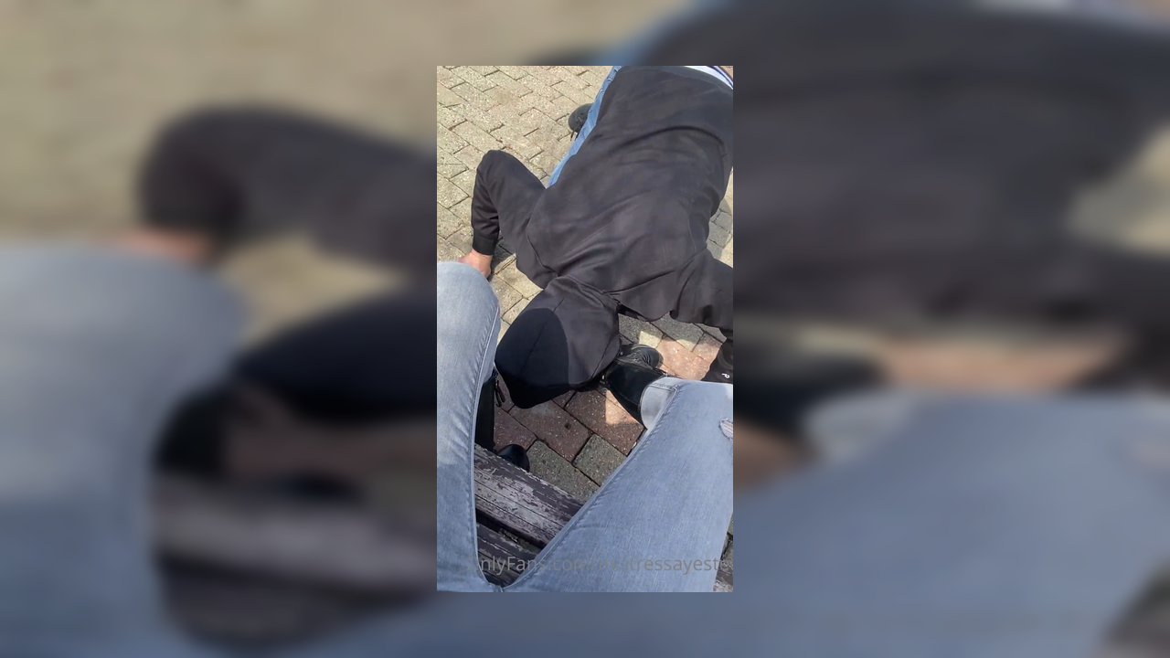 Worship my superior feet in public! 1